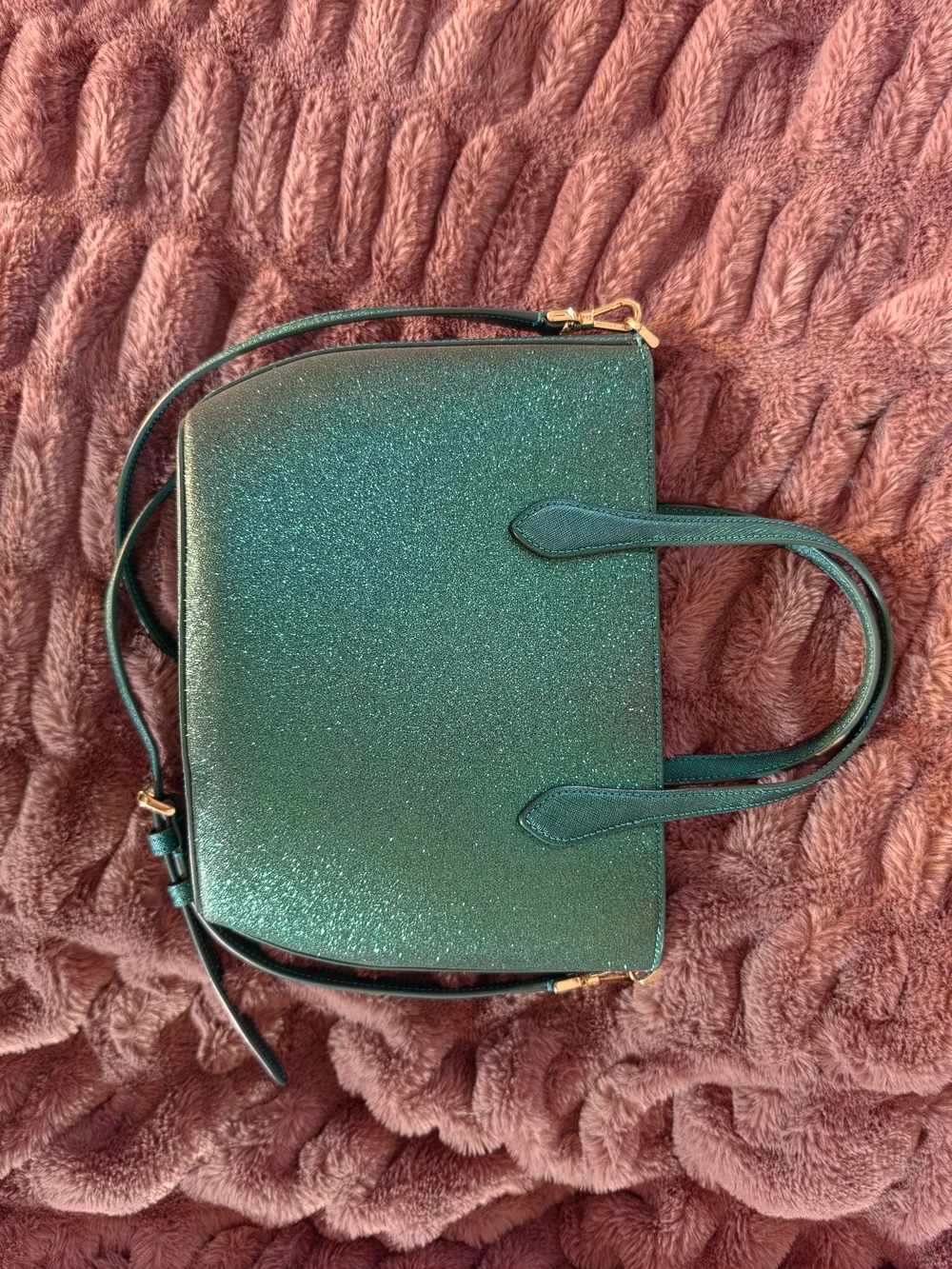 Kate Spade Green Glitter Shoulder Bag
